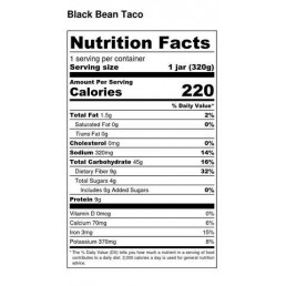 Black Bean Taco - Vegetarian Black Bean Taco - Vegetarian