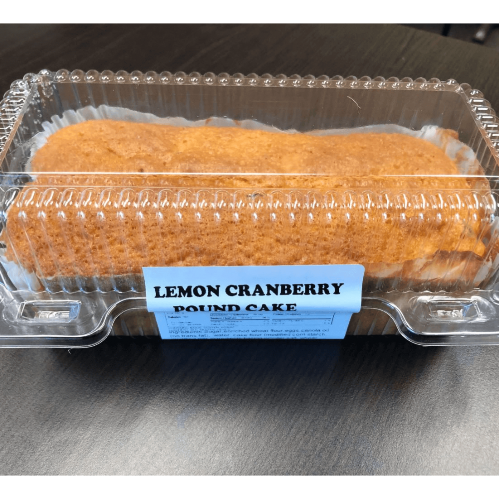 Lemon Cranberry Pound Cake $3.99 or 3 for $9.99