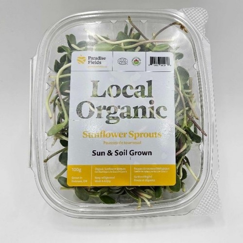 Sunflower Sprouts - Organic - Paradise Fields - 100g