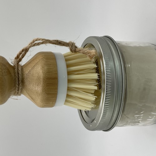 Solid Dish SoapBar - Plastic free & Zero Waste- Lime Scented - With Brush