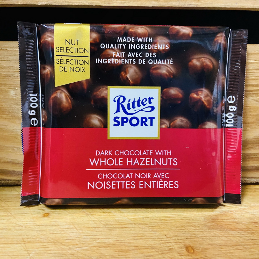 Ritter Sport- Dark Chocolate with Whole Hazelnuts (100g)