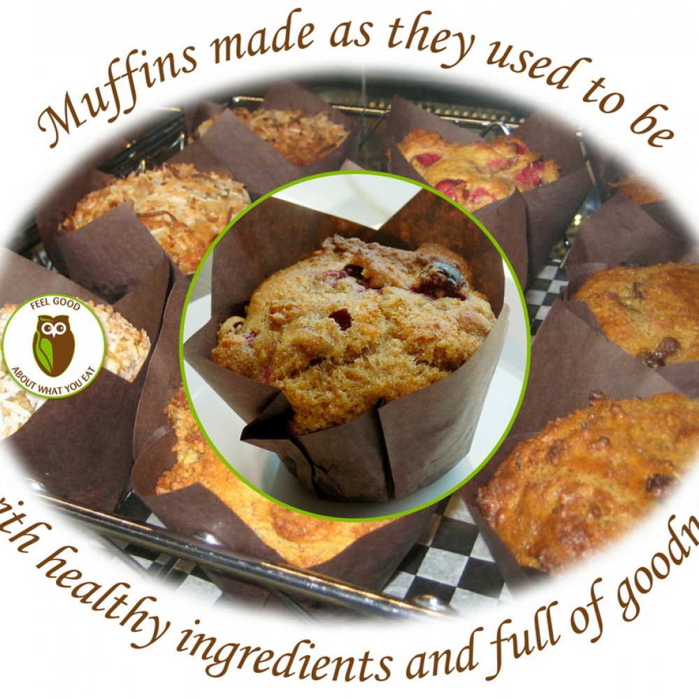 Healthy Owl Cornmeal Cranberry Lemon Muffins - 1/2 dozen box