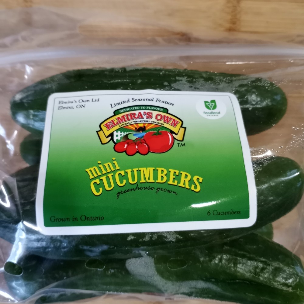 Mini Cucumbers - Tray of 12  x Bags of 6