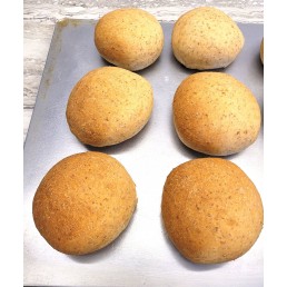 Homemade Wholewheat Hamburger Buns (6 in a pkg.)