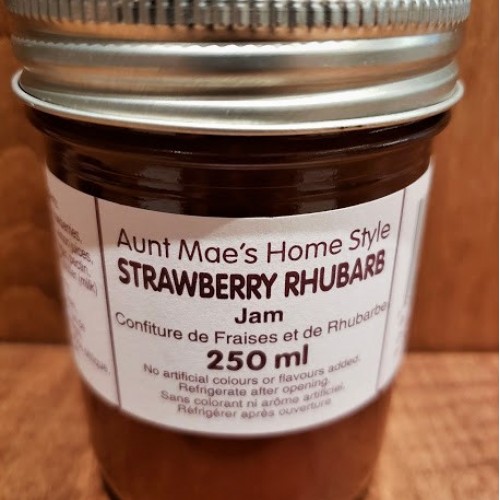 Homemade Strawberry Rhubarb Jam - 250 ml