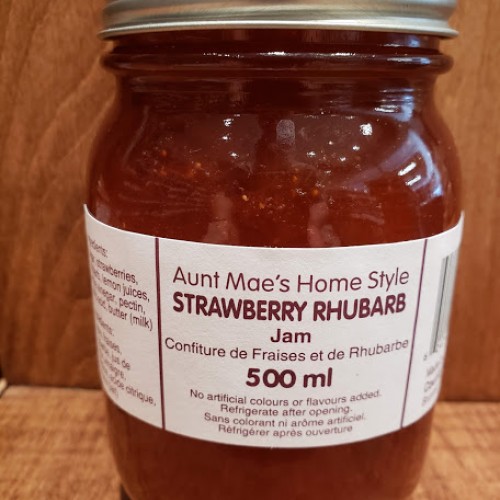 Homemade Strawberry Rhubarb Jam- 500 ml.