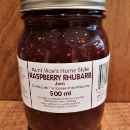 Homemade Raspberry Rhubarb Jam - 500 ml.