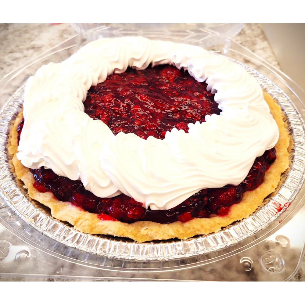 Homemade Raspberry Cream Pie