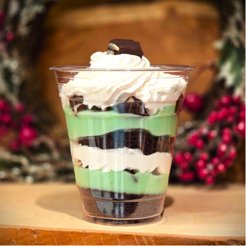 Peppermint Brownie Trifle (individual serving)