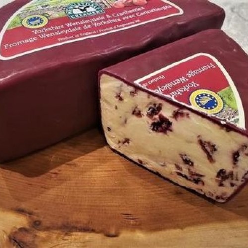 Fresh Cut English Wensleydale with Cranberries - per lb