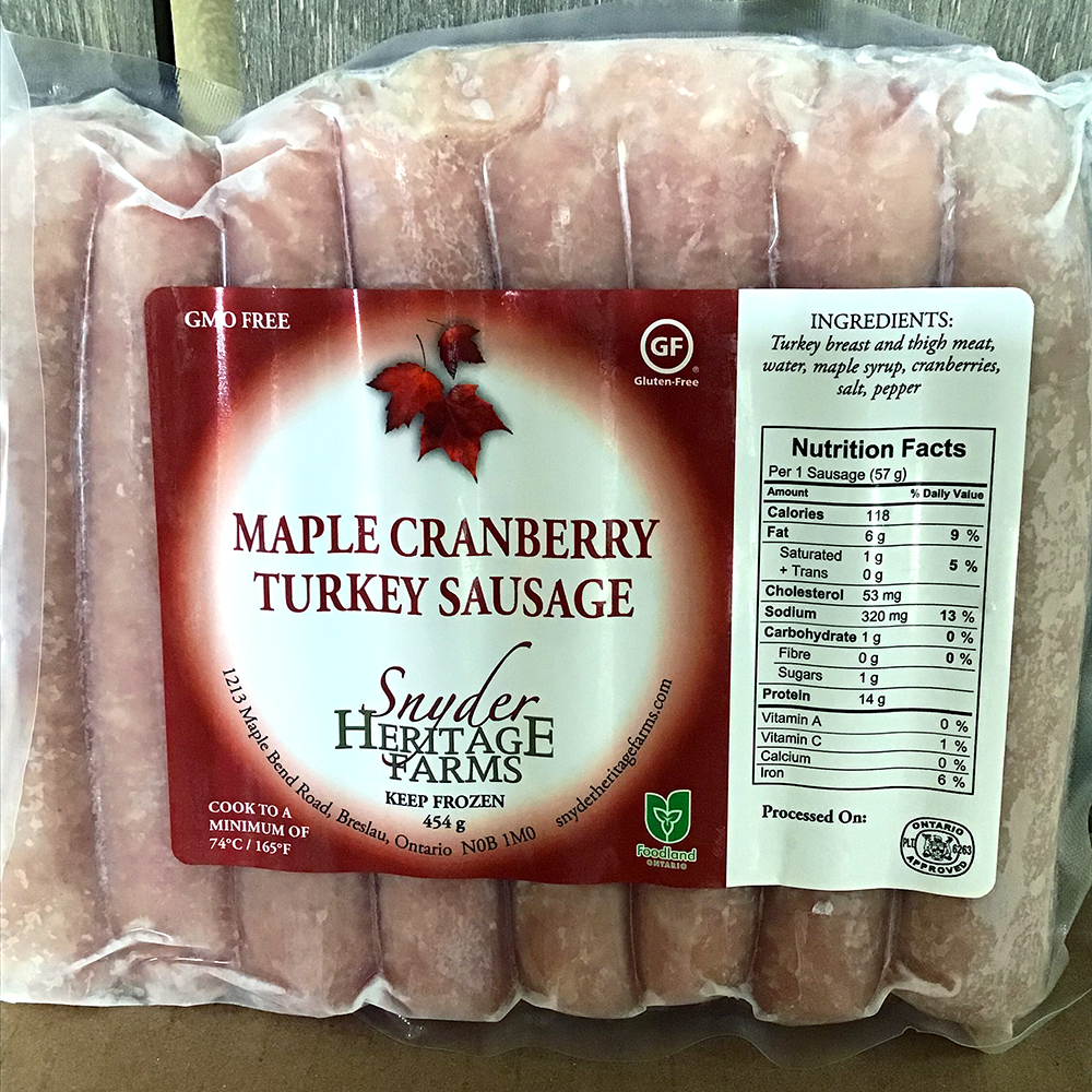 Breakfast Sausages - Maple Cranberry