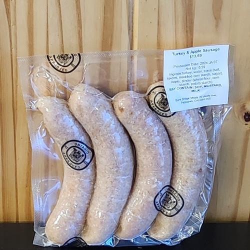Sausage - Turkey and Apple - per lb
